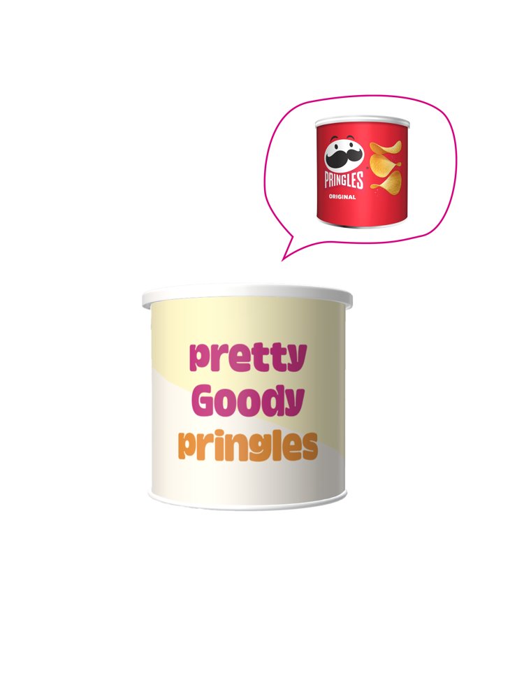 Pringles Original 40g med etiket