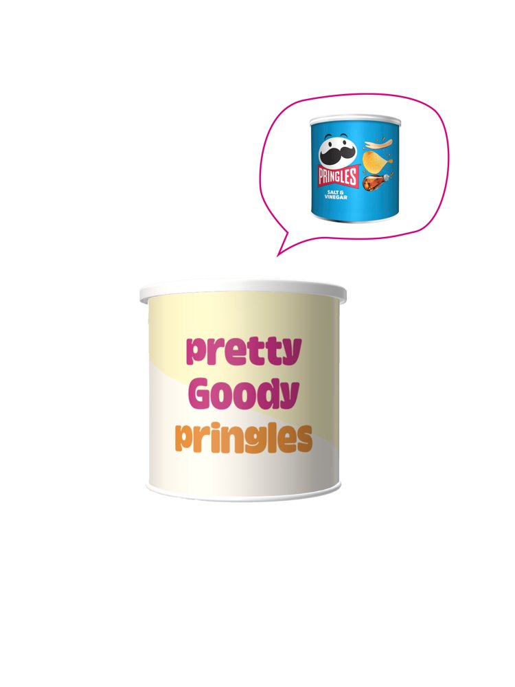 Pringles Salt & Vinagear 40g med etiket